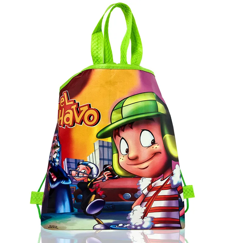 947-02 12 шт. рюкзаки на шнурке сумки 34*27 см мультфильм El Chavo дети нетканые ткани для хранения дома школы шоппинг - Цвет: 947-02