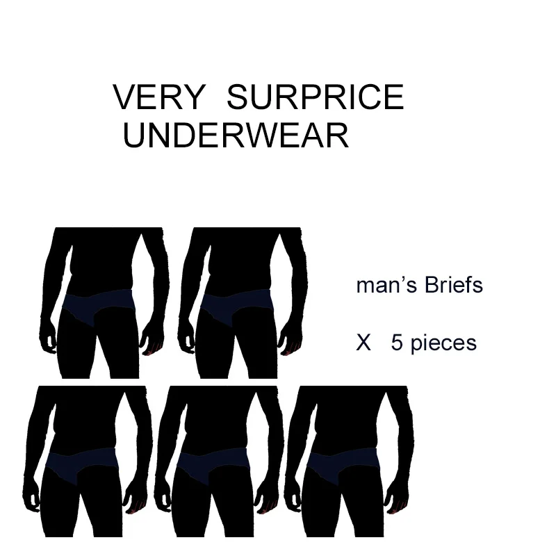 5 pcs briefs Удивительное мужское случайное нижнее белье, хлопковые боксеры под брюки, модные сексуальные для мужчин, низкая посадка, короткий чемодан, брюки, лот = упаковка, calzoncillos - Цвет: 5 pcs briefs