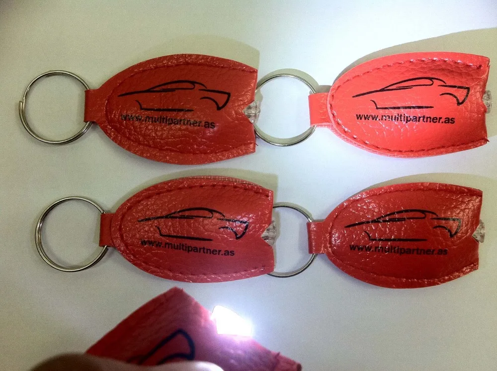 Заказной логотип напечатанный со светодиодной подсветкой брелок для ключей