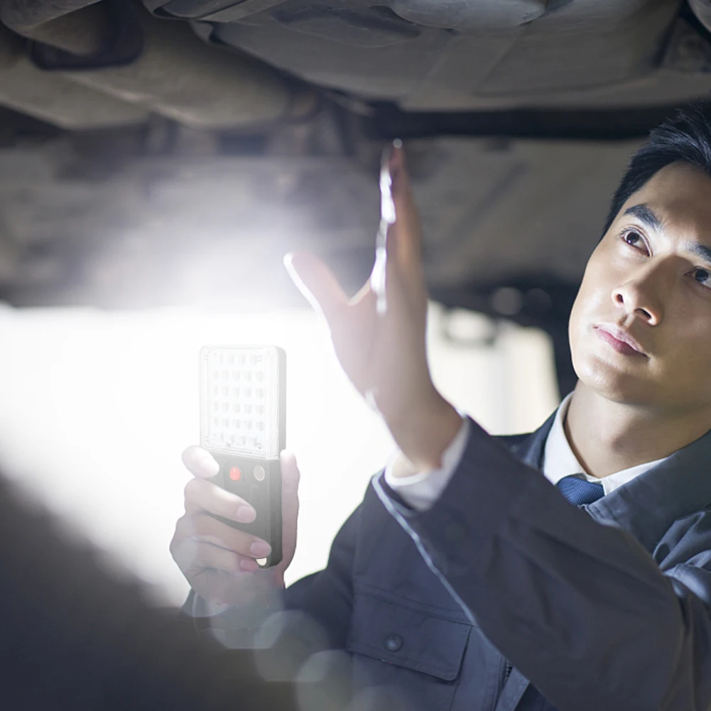 

28SMD Super Bright Work Light Rotate Swivel Hook Magnet Work Inspection Lamp Car Repairing Lamp Torch by AA