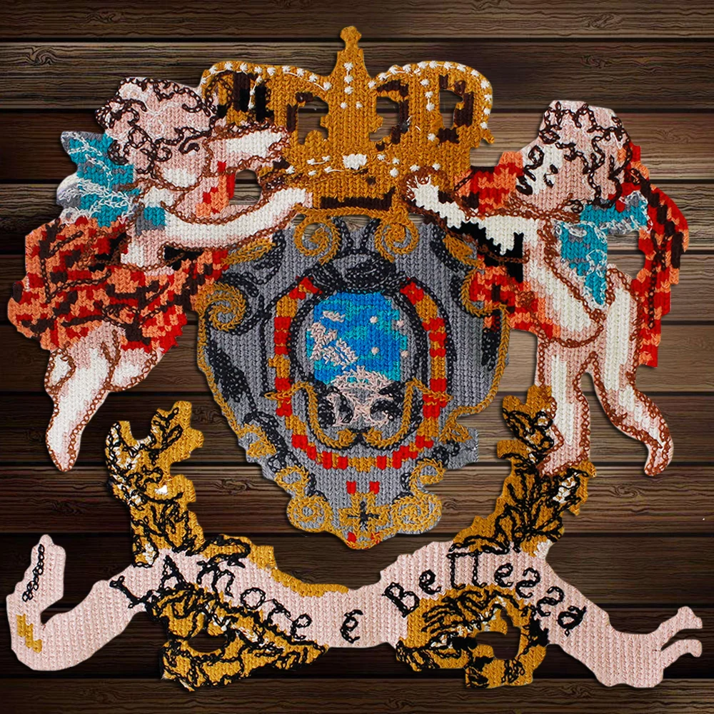 Fashion Brand Angel Crown Badges Embroidery Applique Cross stitch Patches for Garment Decorated Sewing Supplies A64 | Дом и сад