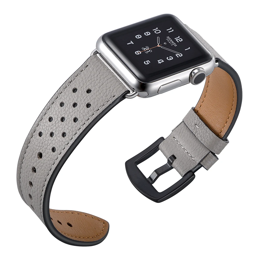 6 цветов из натуральной кожи ремешок для наручных часов Apple Watch версии 4/3/2/1 Для