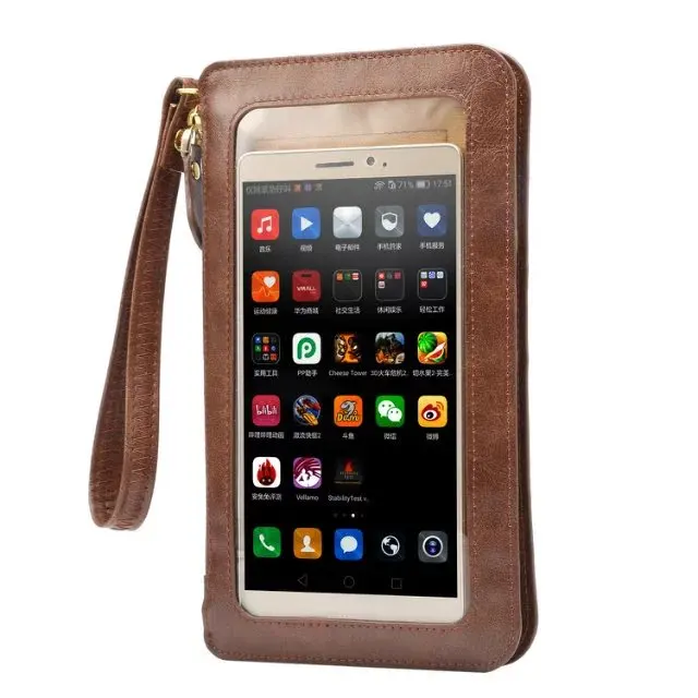 Роскошный популярный универсальный чехол-кошелек из искусственной кожи для