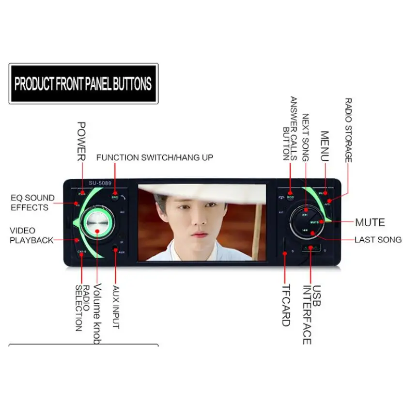 Bluetooth Авто аудио стерео радио мультимедиа плеер Поддержка Камера HD 4 дюйма Экран