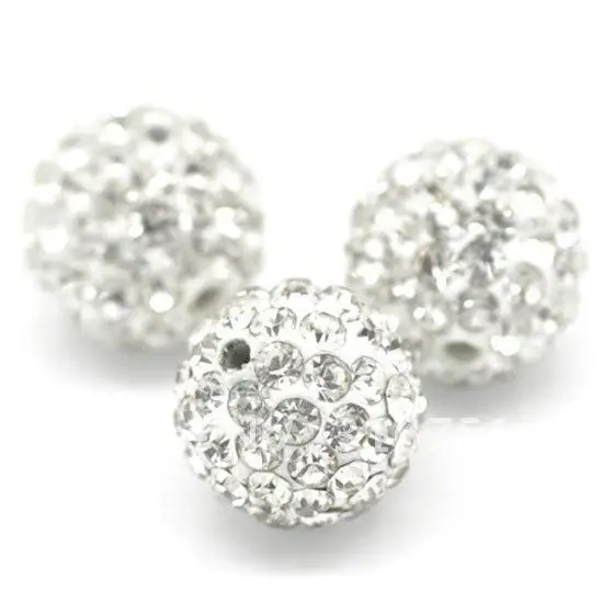 Бесплатная доставка 10 шт. прозрачные плотные/блестящие шарики из горного