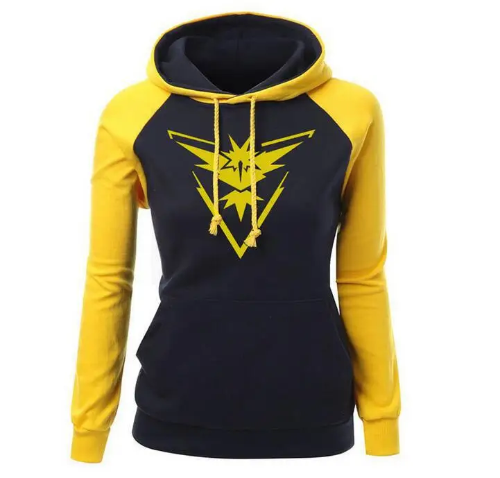 Тыкать mon Go Team Mystic/доблесть/инстинкт Для женщин мужчин с длинным рукавом