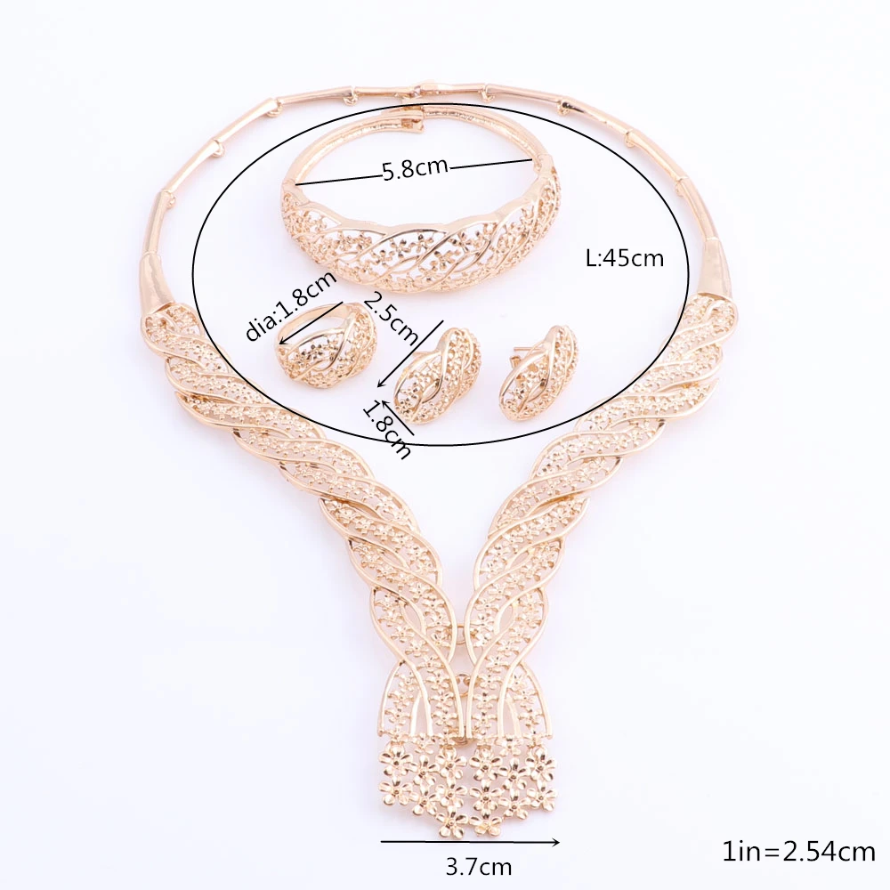 Нигерийский набор украшений для женщин клиент Дубай золотой красочный ювелирный