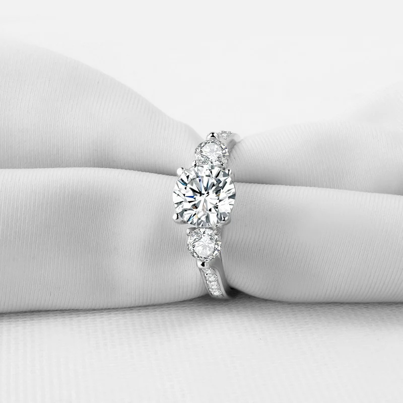 Victoria Wieck Round Cut 1ct SONA Women Engagement Wedding Band Ring Best Gift rings for women anillos de plata ley mujer | Украшения и