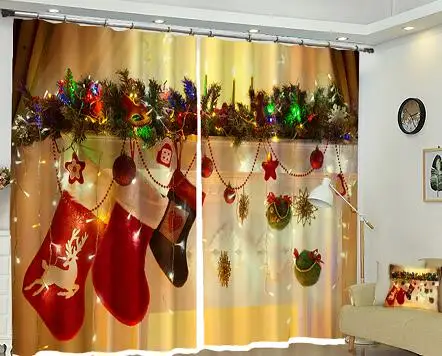 3d curtain 7 Роскошные 3D шторы для гостиной, спальни, Рождественские декоративные шторы, настенный гобелен для отеля, cortinas salon rideaux gordijnen - Цвет: 3d curtain 7