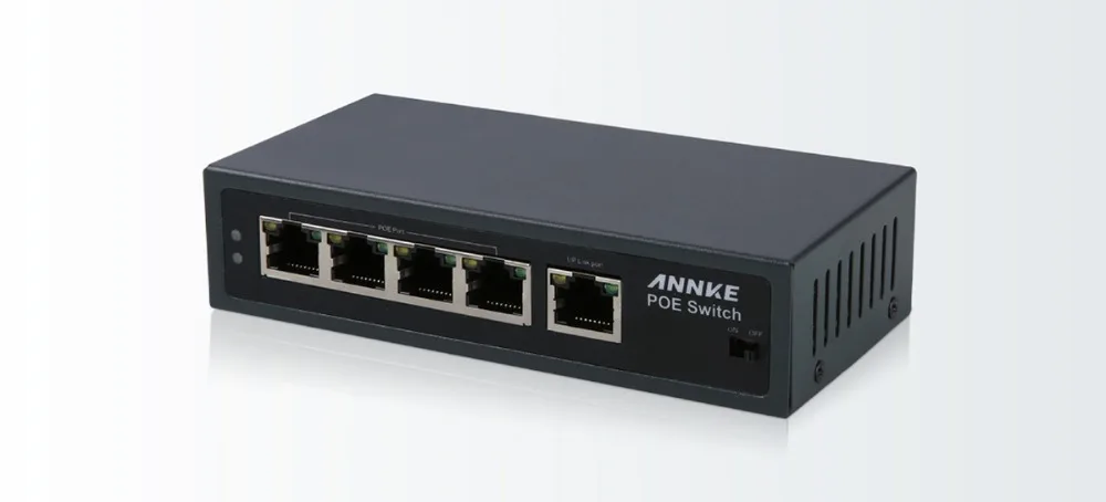 ANNKE 4POE 1FE 250 м дальний коммутатор POE для ip-камеры беспроводной точка доступа компьютерные сети возможность переключения 1 Гбит/с