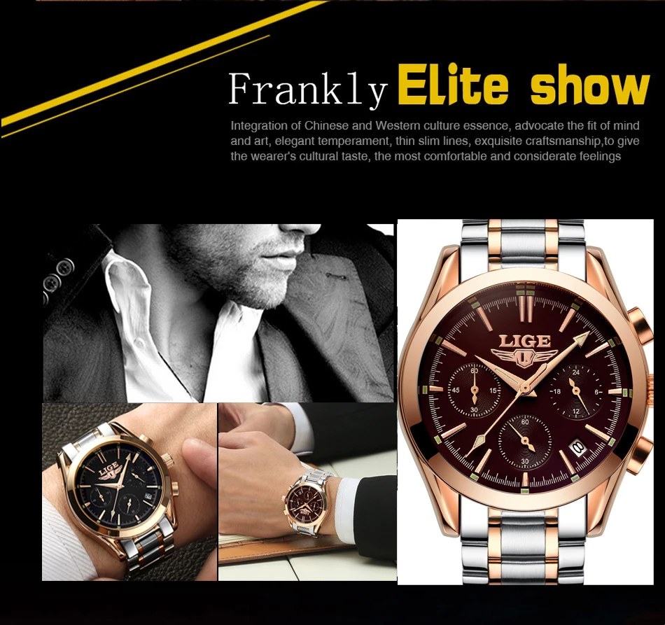 Reloj Hombre LIGE, модные спортивные мужские часы с хронографом, Топ бренд, Роскошные военные кварцевые часы, мужские часы