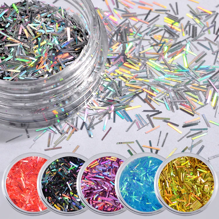 Горячая 20 г 0 5*4 3d полосы блестки для одежды свадьбы и ногтей diy украшения 12 цветов