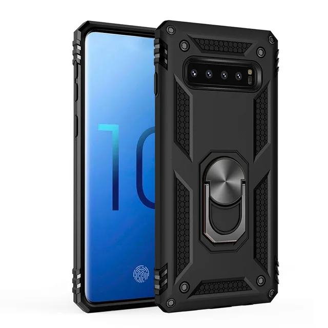 Для samsung Galaxy A10 A20 A30 A40 A50 A70 M10 M20 чехол противоударный бронированный чехол для samsung S10 5G S10-5G тяжелый чехол для телефона чехол - Цвет: Black