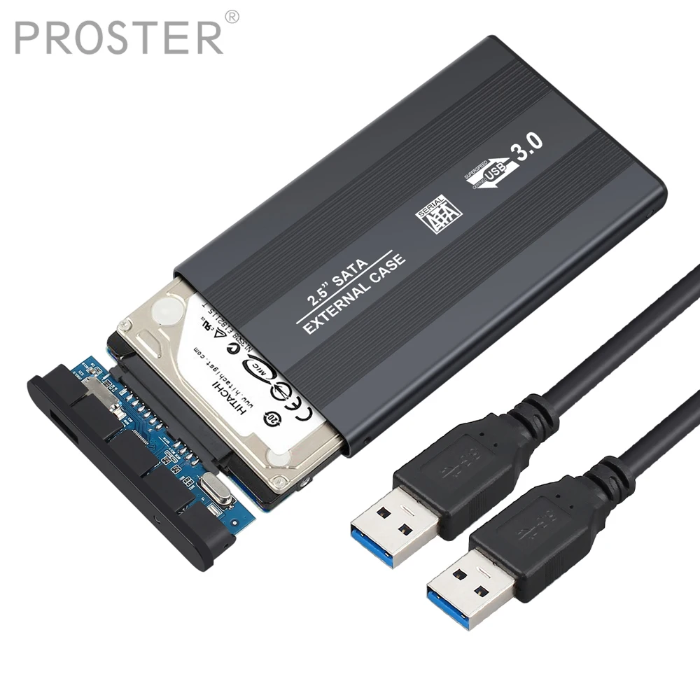Proster чехол Sata для USB 3,0 Супер Скоростной жесткий диск Внешний корпус для хранения HDD коробка с USB кабель отвертка