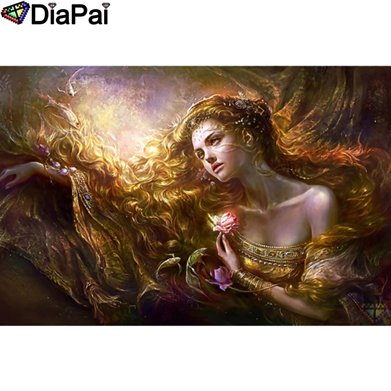 

DIAPAI 5D DIY Diamond Painting 100% Full Square/Round Drill "Beautiful flower" Diamond Embroidery Cross Stitch 3D Decor A21482