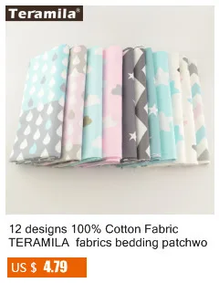 Teramila Cotton Fabric 25 Designs Animial Cartoon Patchwork Quilting Charm Packs Meter Home Textile Clothing Bedding