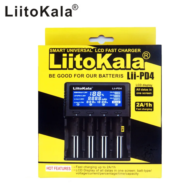 LiitoKala оригинальное ЖК-зарядное устройство для 26650 21700 18350 AA AAA 3,7 V/3,2 V/1,2 V/1,5 V 18650 литиевая NiMH умная батарея