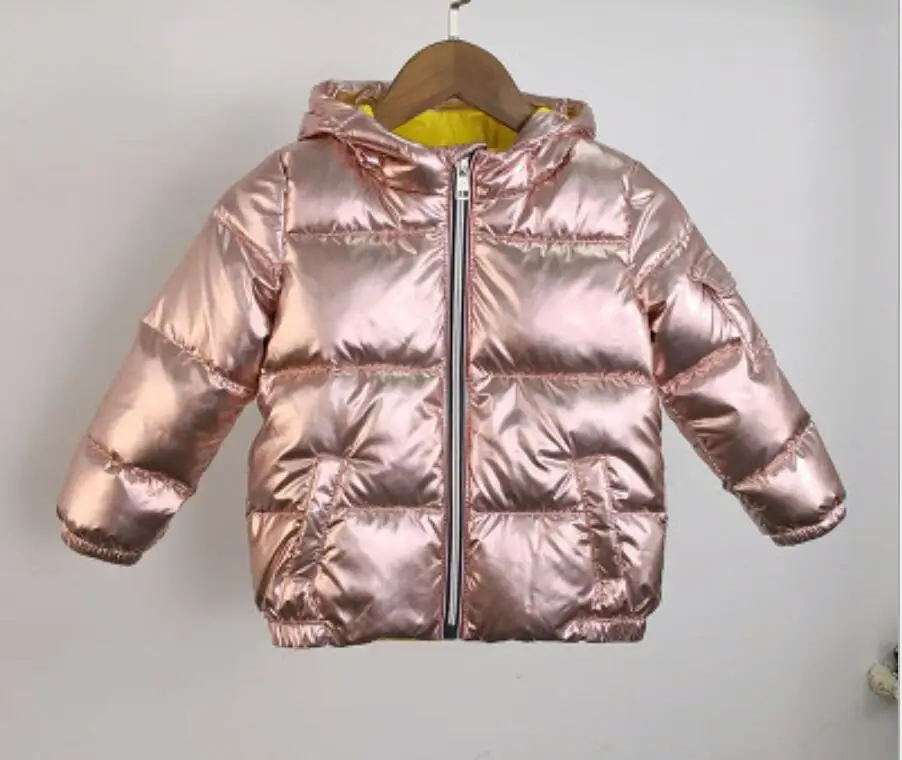 pink HH/зимнее пальто для девочек; парка для детей; розовый, золотой, серебряный пуховик для мальчиков; зимние куртки для подростков; зимний комбинезон; русская куртка для детей 2, 8, 10 лет - Цвет: pink