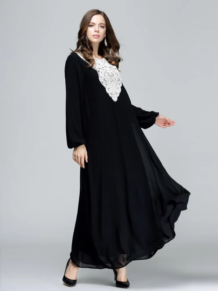 Малайзия Аравия Средний Восток мусульманский абайя украшенные аппликацией