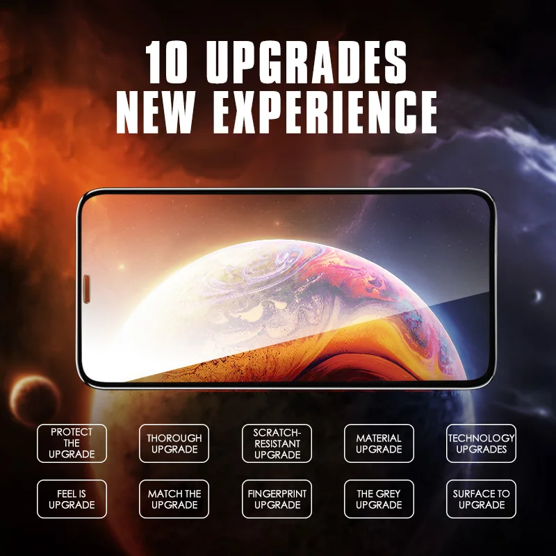 Новое 2019D Защитное стекло для iPhone 6 6s 7 8 plus XR X XS полное покрытие Xs Max защита экрана