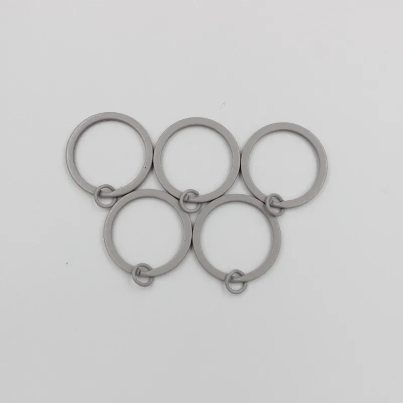 Gray 20 шт./лот, красочное кольцо для ключей, соединительный брелок для ключей DIY, аксессуары для ключей - Цвет: Gray