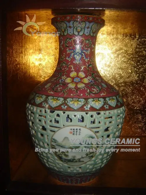 

Chinese HIGH Antique Qing Dynasty Heavy Famille Rose Porcelain Vases