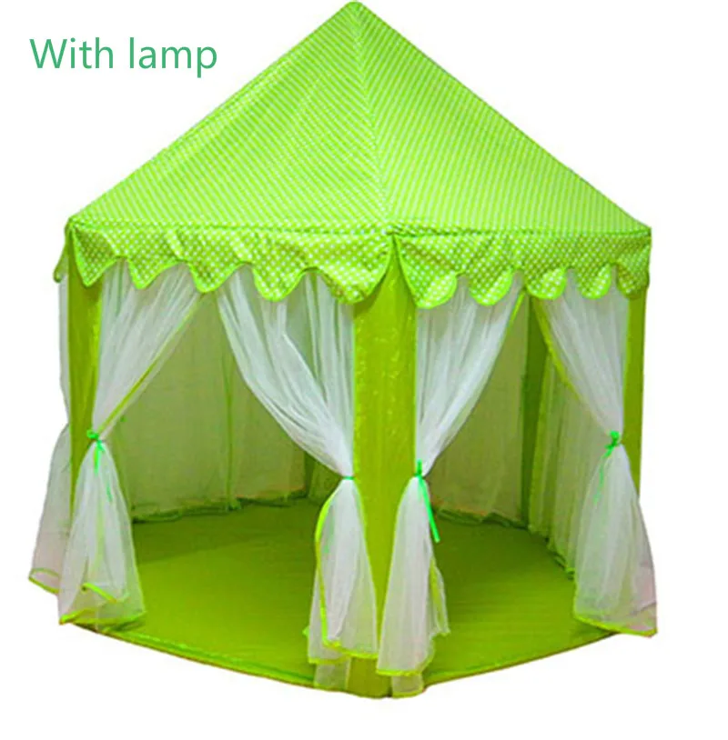 lamp C Игровой домик, Игровая палатка, игрушки, мяч, бассейн, портативный складной, принцесса, складная палатка-замок, подарки, палатки, игрушки для детей, для девочек - Цвет: lamp C