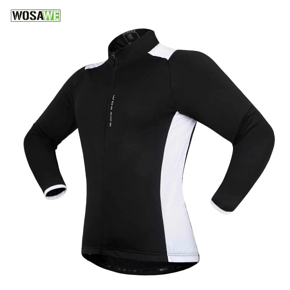 2017 Ropa Ciclismo Wosawe Новый длинным рукавом Майки спортивные сзади светоотражающие