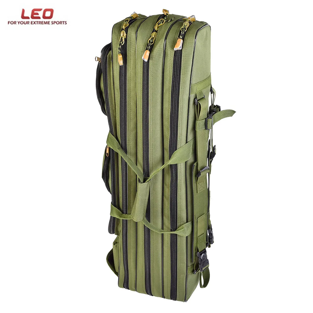 Сумка для рыбалки LEO 80 см/100 см сумка переноски удочки и катушки трехслойная