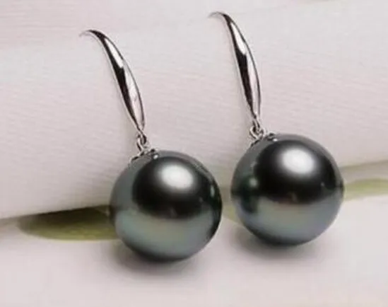 

Wholesale price ^^^ Charming AAA+ 8-8.5mm real natural Tahitian black round pearl earring