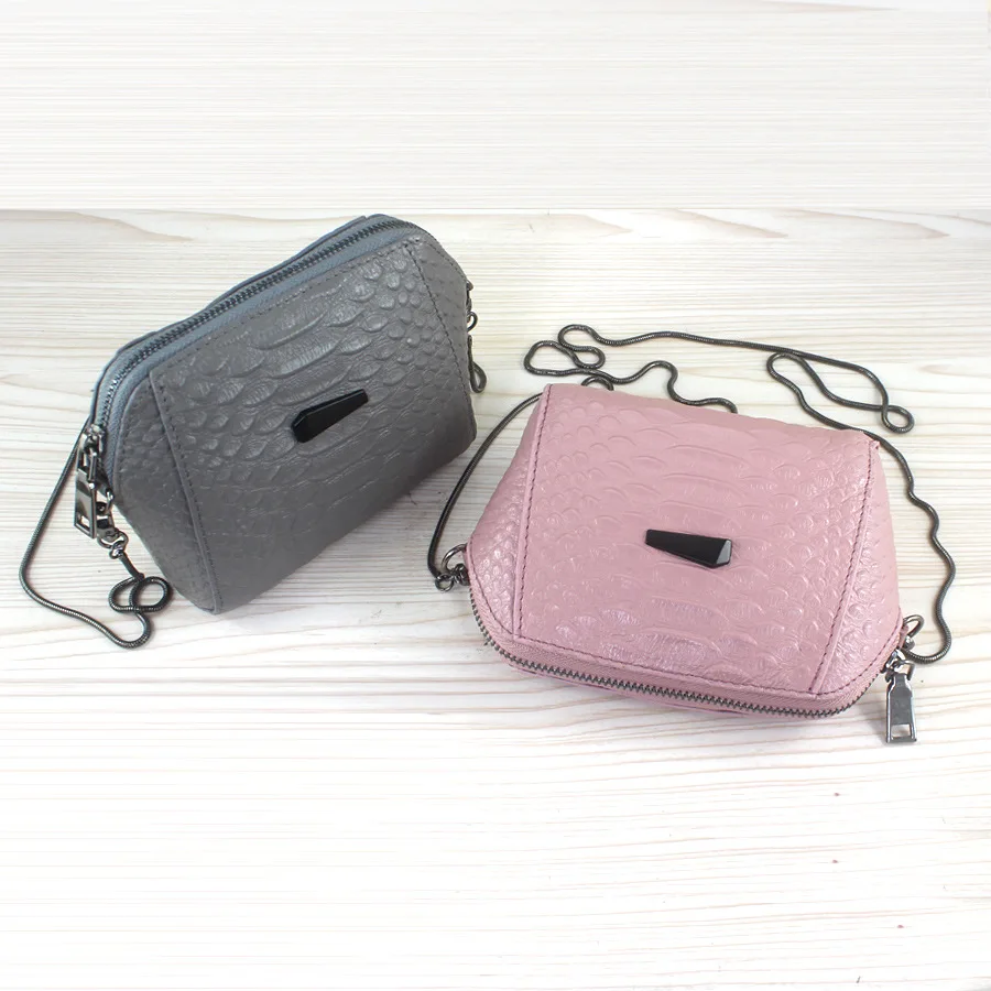 Западный благоприятный сумка из коровьей кожи Функциональная женская крокодил