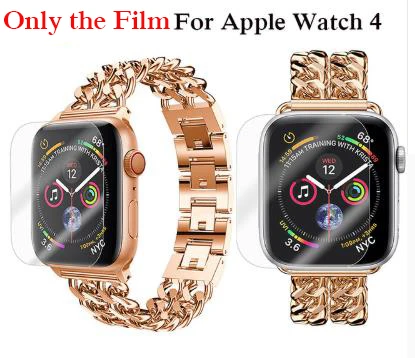 Only 1pcs HD film Цветной мягкий силиконовый спортивный ремешок для Apple Smart Watch 38 мм 42 мм 40 мм 44 мм ремешок для часов iWatch серии 1 2 3 4 браслет - Цвет: Only 1pcs HD film