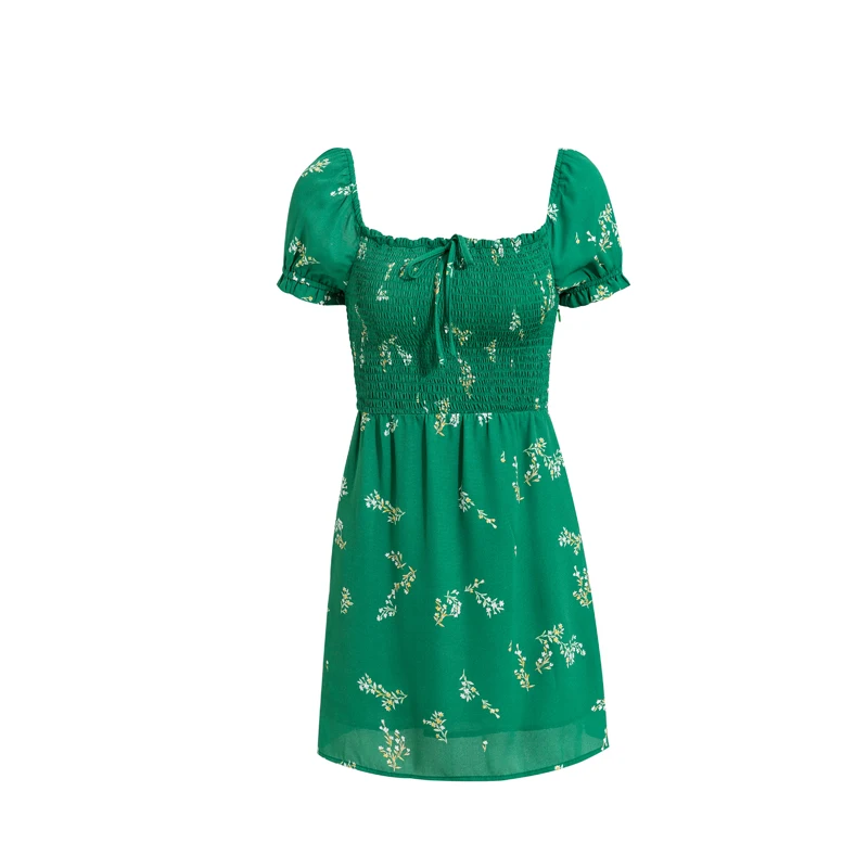 2019 летнее Мини женское платье стрейч с коротким рукавом цветочным принтом