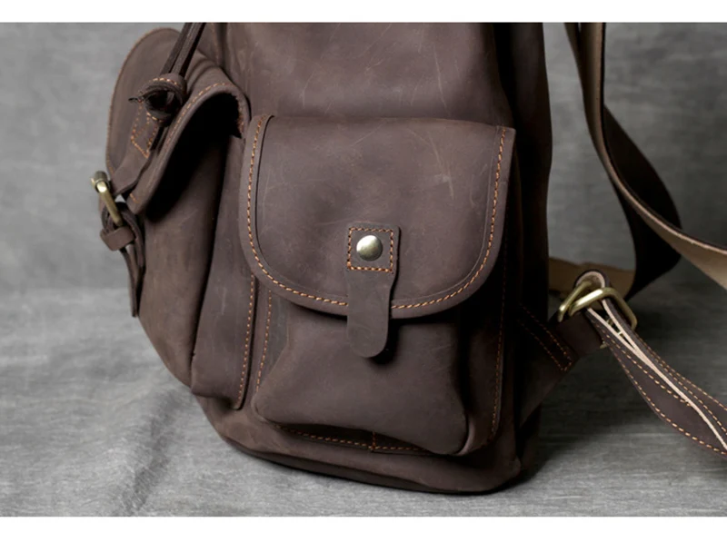AETOO Mad Horse Leather large capacity double shoulder bag male imported head cowhide handmade leather travel Bag