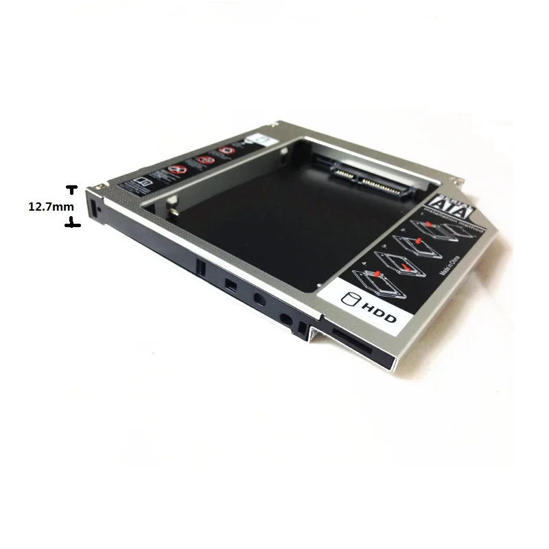 Новый жесткий диск Caddy IDE SATA 2 й bay брекет модуль Tray 12 7 мм расширение памяти для