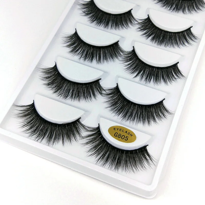 Натуральные густые 3D Искусственные норковые ресницы удобные для макияжа