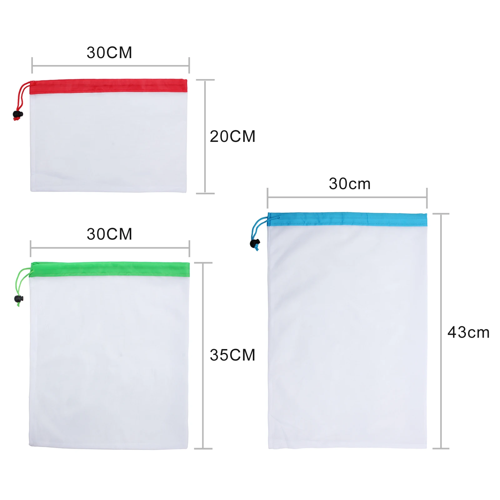 Proster 12pcs S/M/L Red Blue Green Reusable Washable Produce Mesh Bags Vegetable Fruit Toy Storage Pouch Polyester Kitchen | Дом и сад