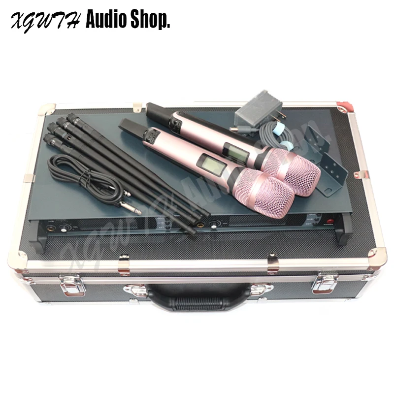 구매 전문 UHF 무선 마이크 시스템 SKM 9000 DJ 무대 쇼용 트루 다이버시티 듀얼 핸드 헬드 송신기 마이크, 마이크 시스템 UHF 무선 마이크 시스템