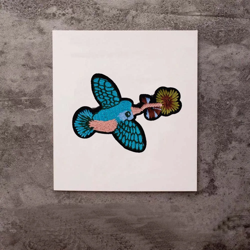 4 шт. маленькая птица заплатки из кружевной ткани пришить на Embrpoidery аппликация для