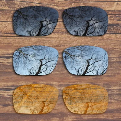 Black.Silver.Yellow ToughAsNails поляризованные Сменные линзы для солнцезащитных очков Оукли турбины-несколько вариантов - Цвет линз: Black.Silver.Yellow