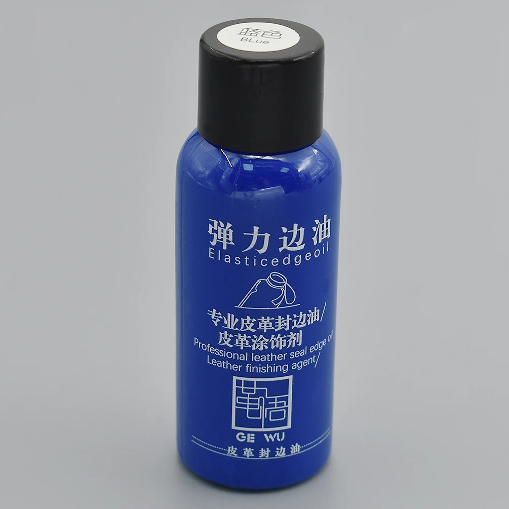 Blue 30ML 20 Colors DIY Leather Edge Paint Oil Dye Highlights Professional Paint Leather Craft Liquid Art Supplies - Цвет: Blue