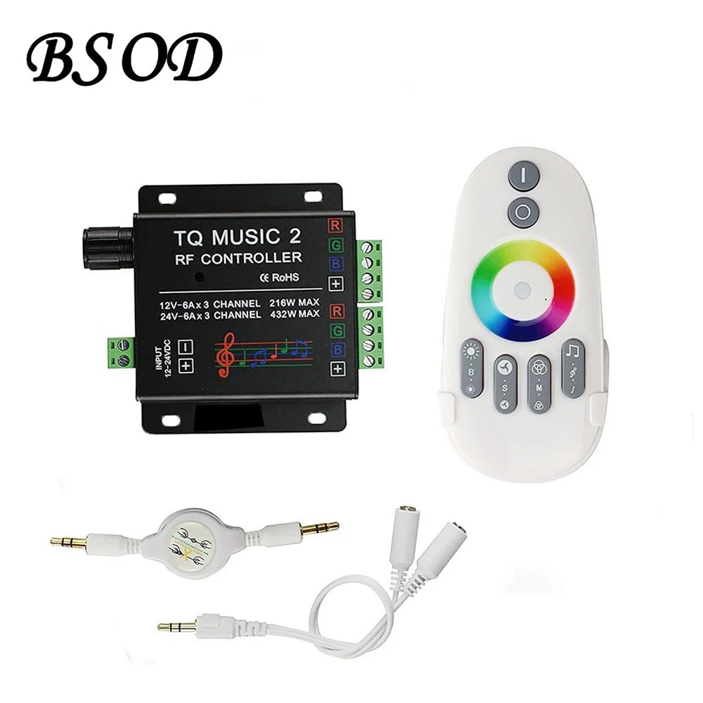 BSOD LED TQ Music 2 Control ler RF с пультом дистанционного управления цветное входное
