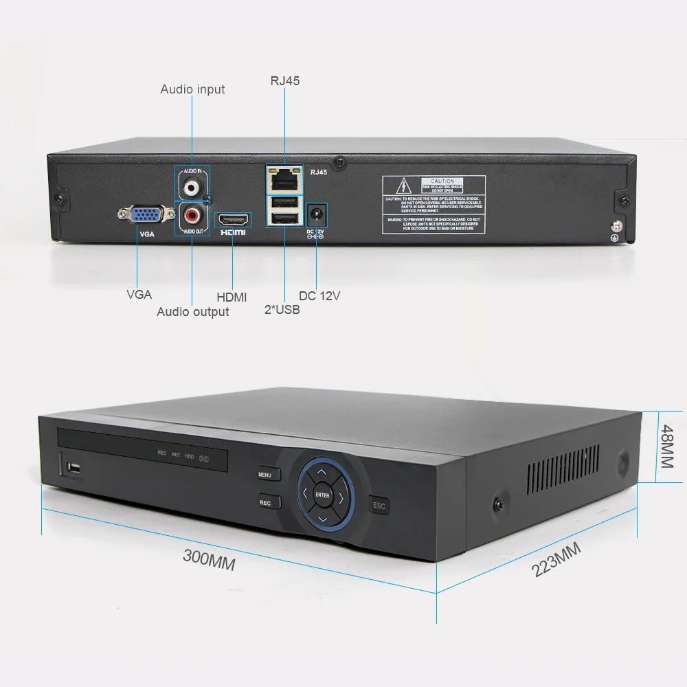 H.265 CCTV NVR 32CH 1080 P/25Ch 5MP/8Ch 8MP NVR ONVIF P2P облачная поддержка 2HDD MAX 8 ТБ 32Ch сетевой видеорегистратор безопасности