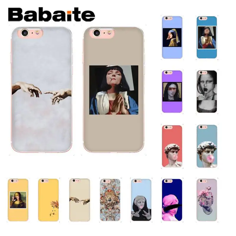 Babaite арт Фреска Микеланджело создание Адама Телефон чехол для iPhone X XS 6 6S 7 7plus 8 8Plus 5