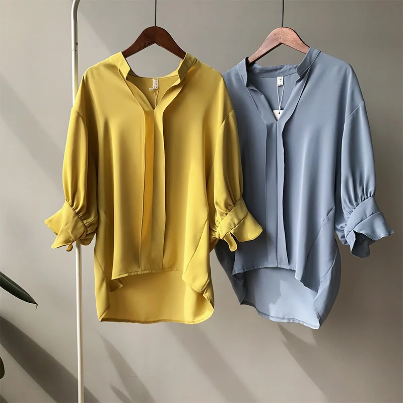 Повседневная одежда Женская 2019 модная повседневная рубашка Топ летняя с