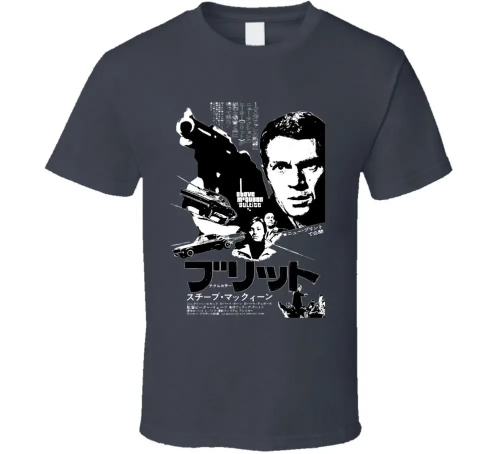 Стив Маккуин Буллит 70 s классический фильм Японии футболка|shirt t|japan t shirtt shirt |