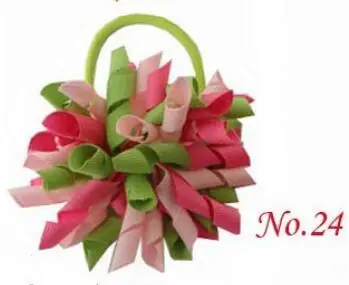 the color Curl tassel korker фигурная лента Конский хвост держатели стример коркер заколки для волос с бантами головной убор волосы помпоны PD007 - Цвет: the color