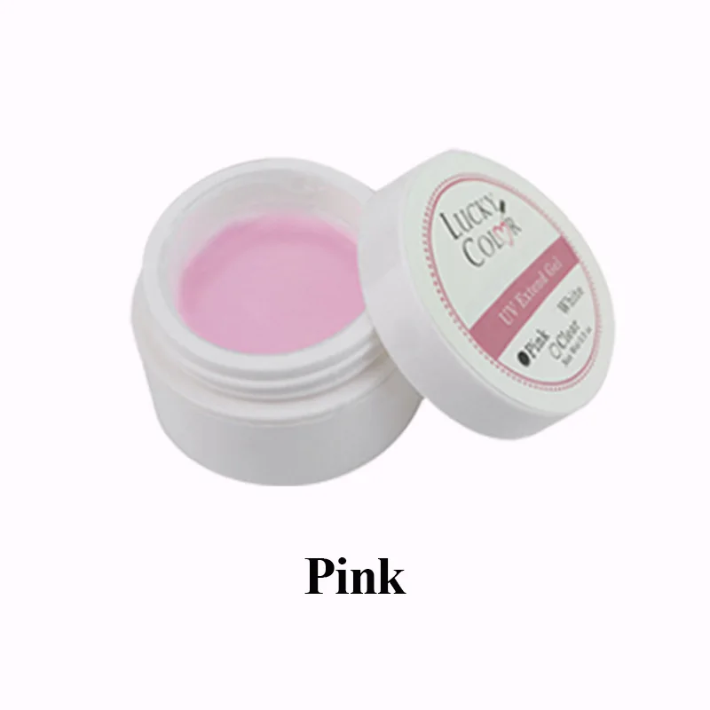 Pink Все для наращивания геля, набор клея для маникюра, розовый, белый, прозрачный УФ-гель для ногтей с практичным бумажным лотком для ногтей, инструменты - Цвет: Pink