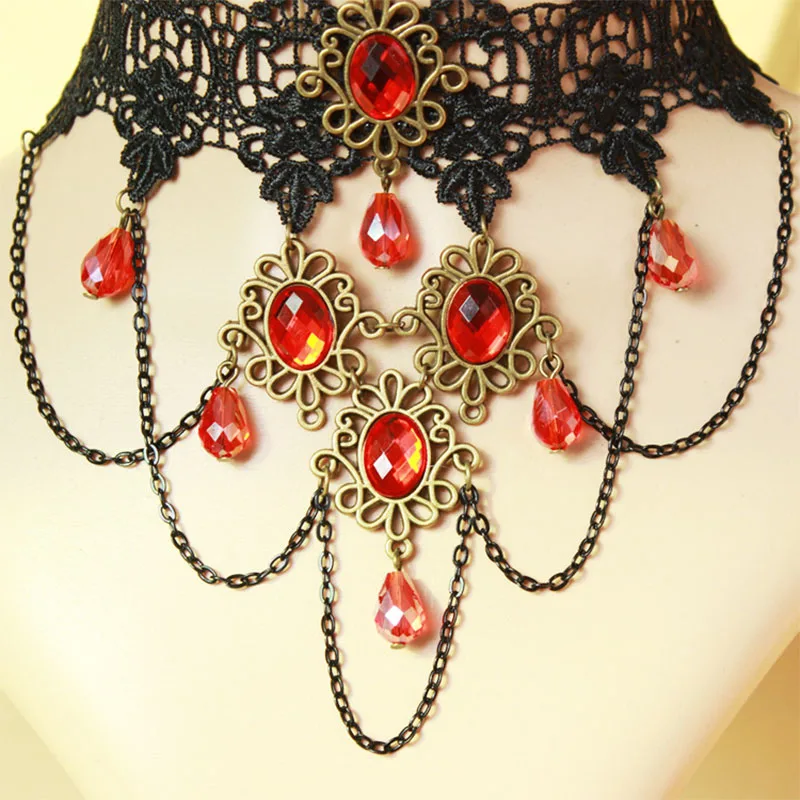 12 шт./лот готическое ожерелье в форме капли воды преувеличенные элегантные