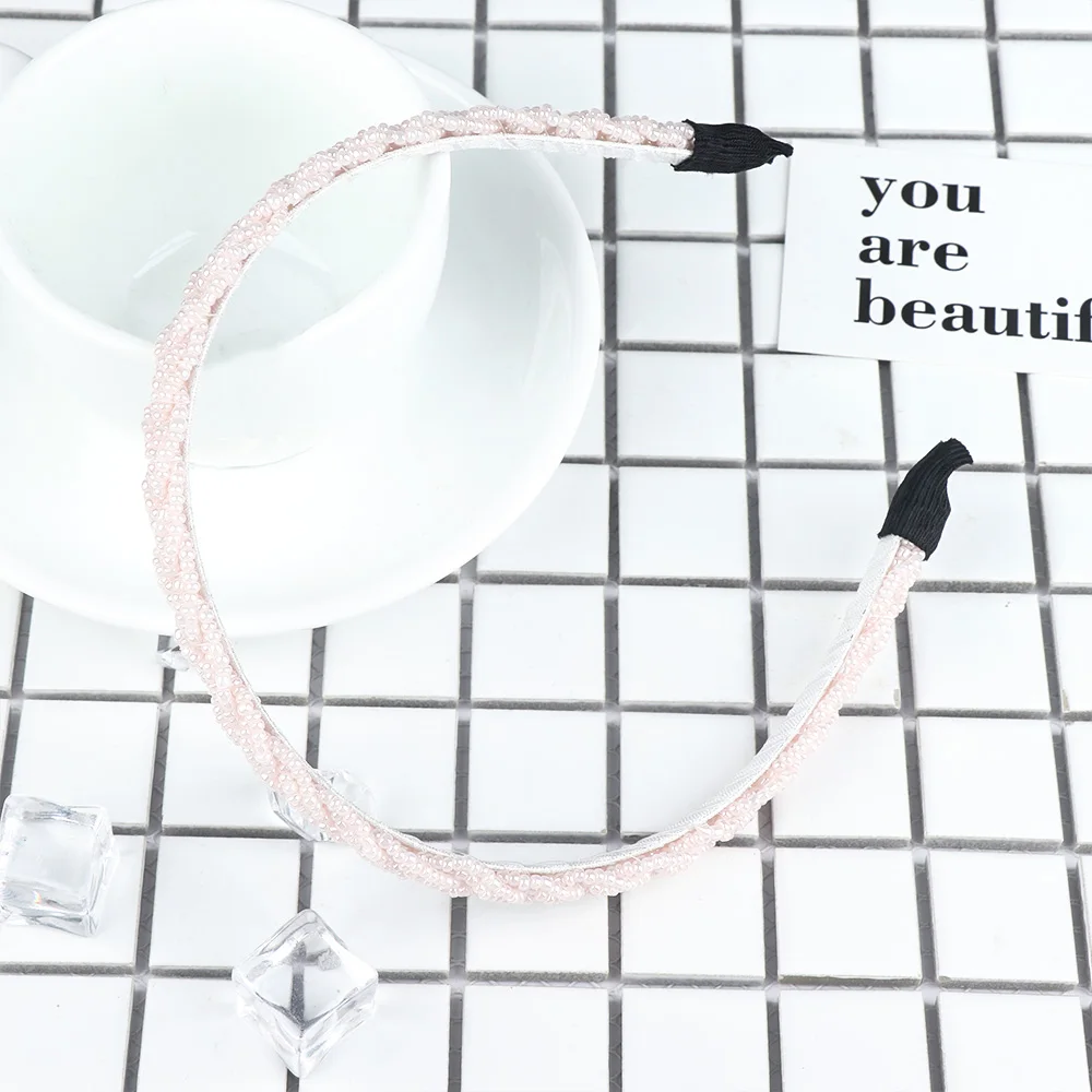 Женский винтажный ободок с бусинами 1 шт. повязка на голову цепочкой модный для